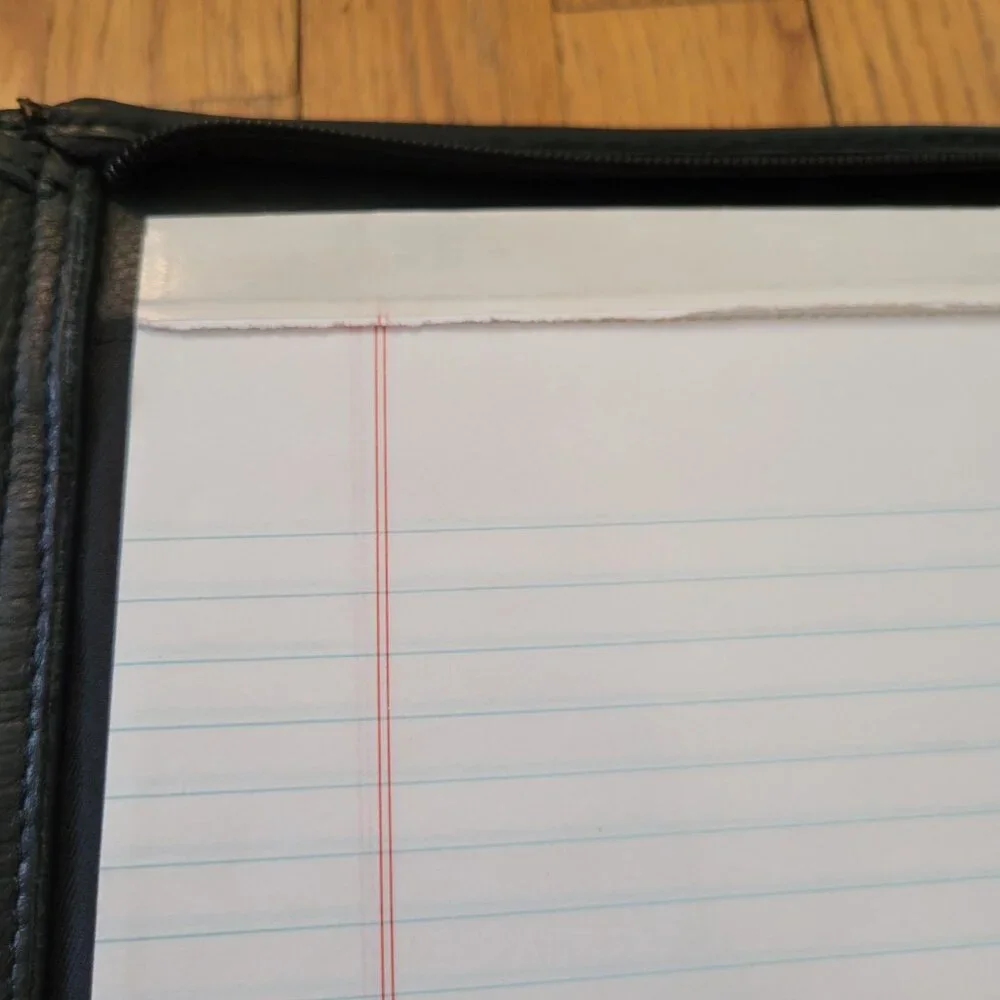 Vintage Wilsons Black Leather‎ Business Portfolio Organizer Planner Binder Strap